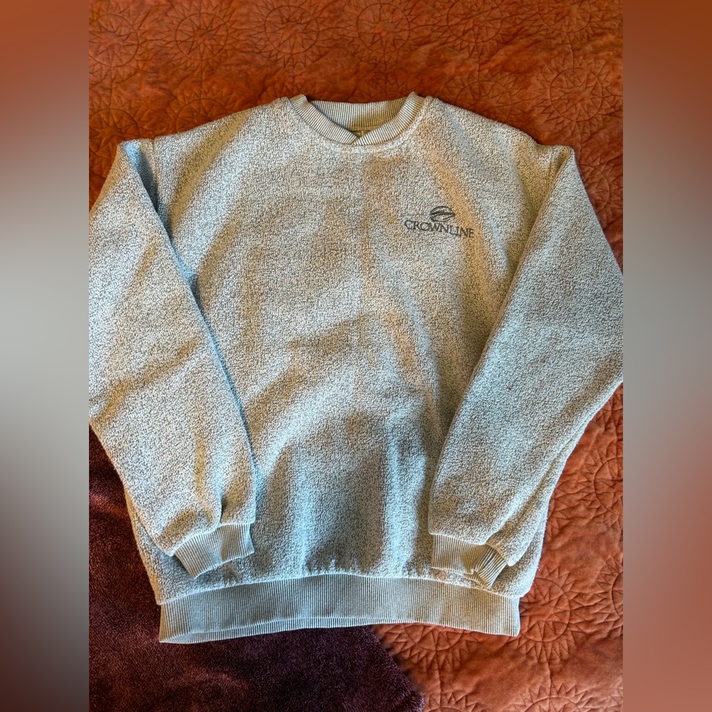Vintage Crownline Gray Embroidered Crewneck Sweatshirt